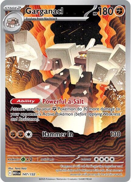Garganacl 147/132 Holofoil — Mega Evolution Pokémon card
