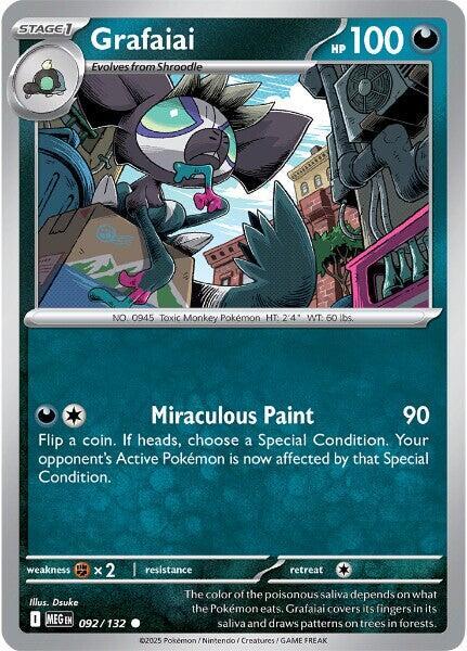 Pokemon - Mega Evolution - Grafaiai - 092/132 - Reverse Holofoil