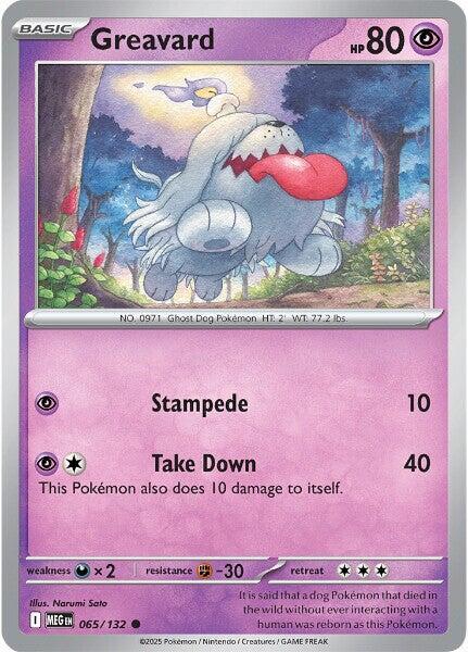 Pokemon - Mega Evolution - Greavard - 065/132 - Reverse Holofoil