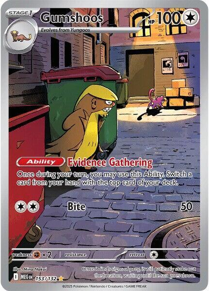 Gumshoos 153/132 Holofoil — Mega Evolution Pokémon card