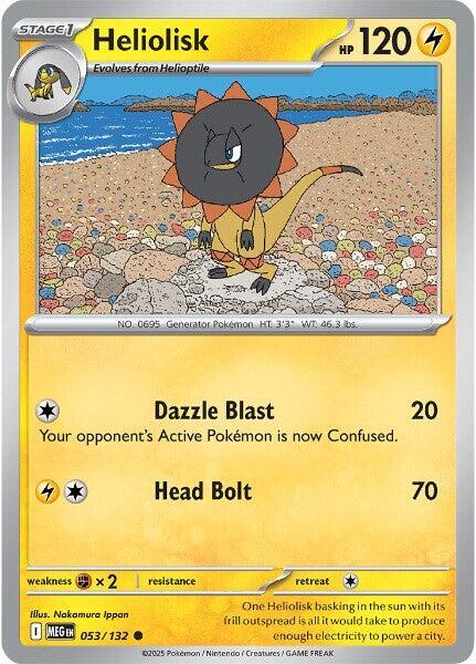 Pokemon - Mega Evolution - Heliolisk - 053/132 - Reverse Holofoil