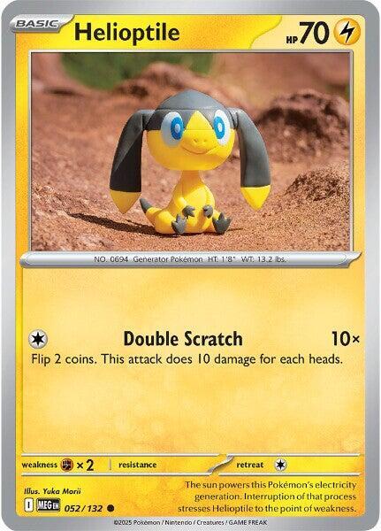 Pokemon - Mega Evolution - Helioptile - 052/132 - Reverse Holofoil