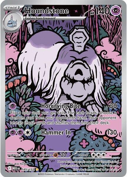 Houndstone 145/132 Holofoil — Mega Evolution Pokémon card