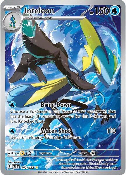 Inteleon 142/132 Holofoil — Mega Evolution Pokémon card
