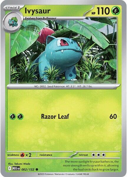 Ivysaur 002/132 Reverse Holofoil — Mega Evolution Pokémon card