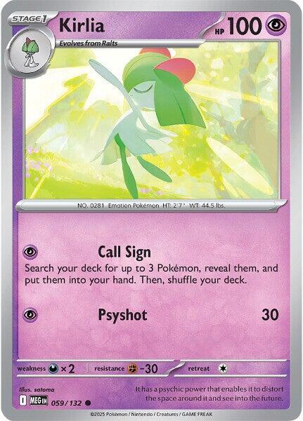 Pokemon - Mega Evolution - Kirlia - 059/132 - Reverse Holofoil