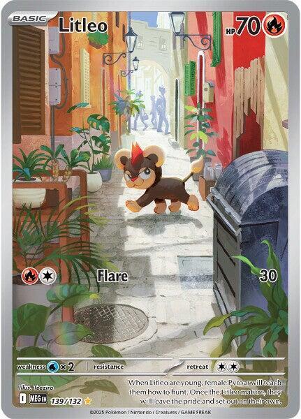 Litleo 139/132 Holofoil — Mega Evolution Pokémon card