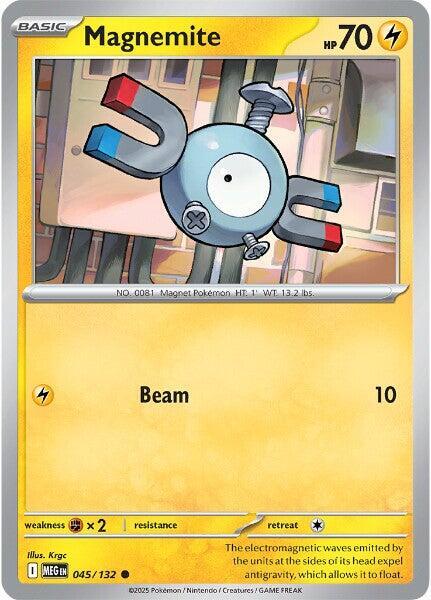 Magnemite 045/132 — Mega Evolution Pokémon card