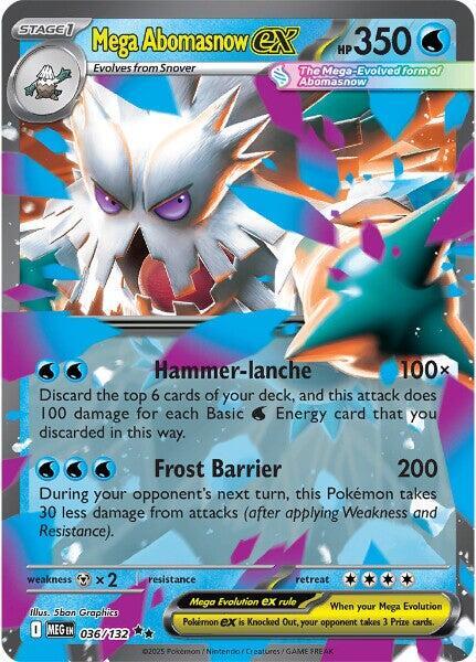 Mega Abomasnow ex 036/132 Holofoil — Mega Evolution Pokémon card