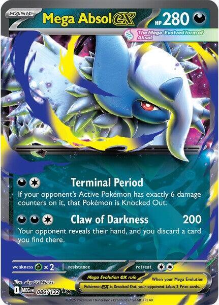 Mega Absol ex 086/132 Holofoil — Mega Evolution Pokémon card