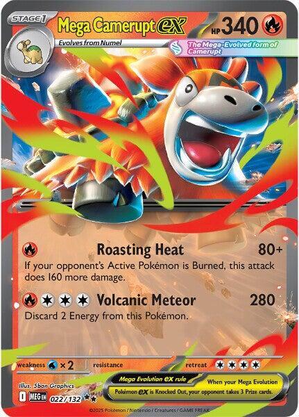 Mega Camerupt ex 022/132 Holofoil — Mega Evolution Pokémon card