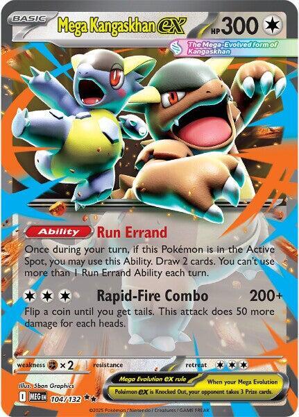 Mega Kangaskhan ex 104/132 Holofoil — Mega Evolution Pokémon card