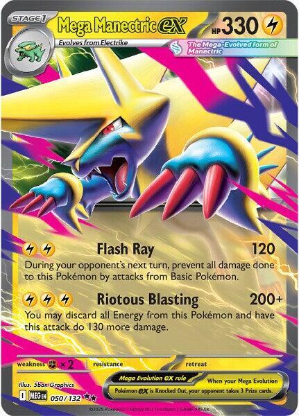 Mega Manectric ex 050/132 Holofoil — Mega Evolution Pokémon card