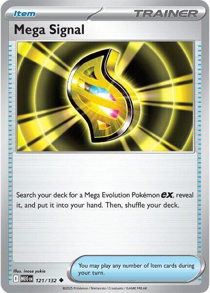 Mega Signal 121/132 Reverse Holofoil — Mega Evolution Pokémon card