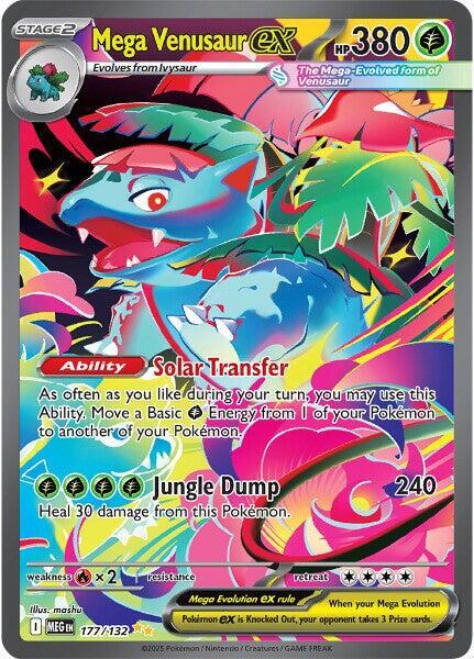 Mega Venusaur ex 177/132 Holofoil — Mega Evolution Pokémon card