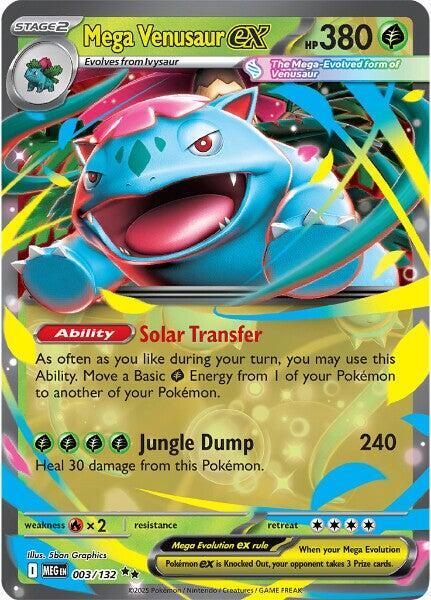 Mega Venusaur ex 003/132 Holofoil — Mega Evolution Pokémon card