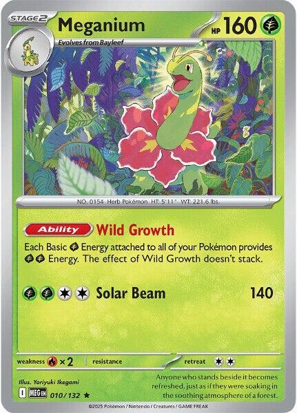 Meganium 010/132 Holofoil — Mega Evolution Pokémon card