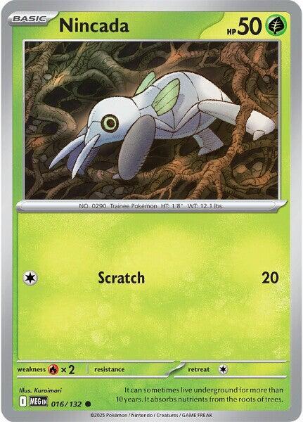 Nincada 016/132 — Mega Evolution Pokémon card
