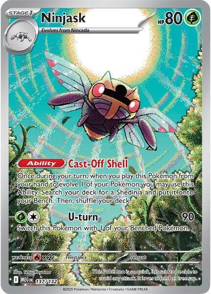 Ninjask 137/132 Holofoil — Mega Evolution Pokémon card