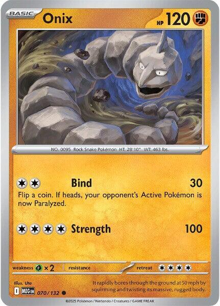 Onix 070/132 — Mega Evolution Pokémon card