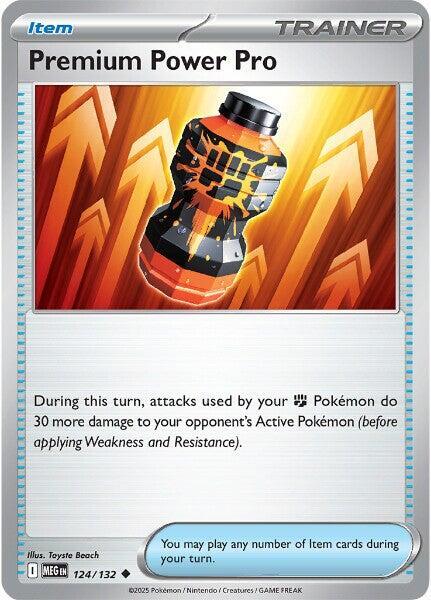 Premium Power Pro 124/132 Reverse Holofoil — Mega Evolution Pokémon card