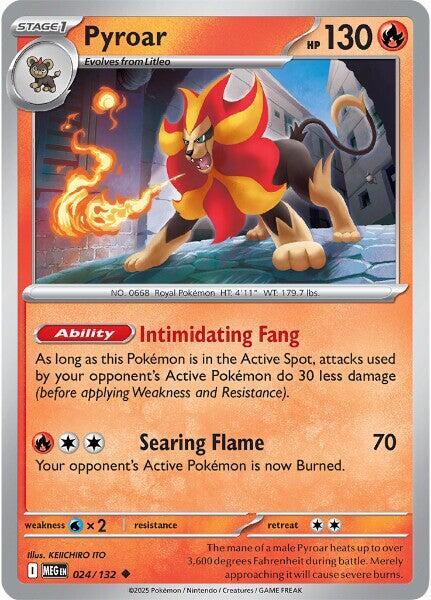 Pyroar 024/132 — Mega Evolution Pokémon card