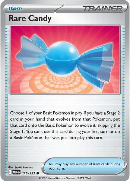 Rare Candy 125/132 Reverse Holofoil — Mega Evolution Pokémon card