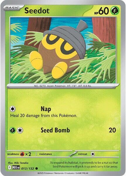 Seedot 013/132 Reverse Holofoil — Mega Evolution Pokémon card