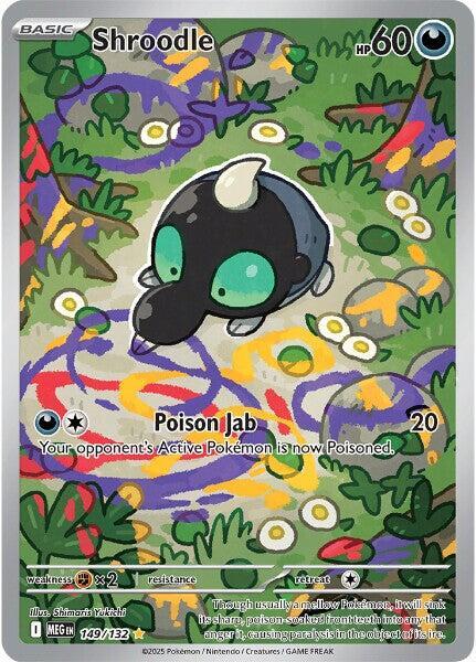 Shroodle 149/132 Holofoil — Mega Evolution Pokémon card