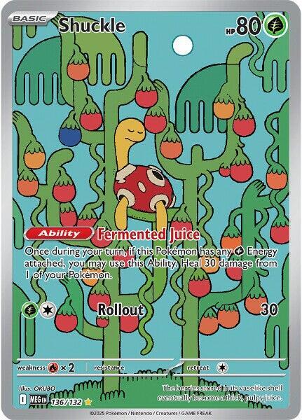 Shuckle 136/132 Holofoil — Mega Evolution Pokémon card