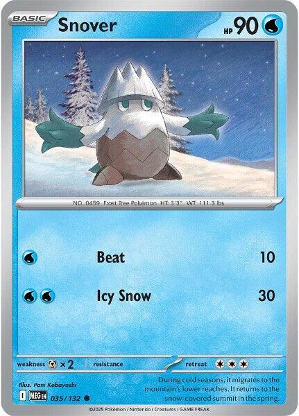 Snover 035/132 Reverse Holofoil — Mega Evolution Pokémon card
