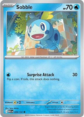 Sobble 039/132 — Mega Evolution Pokémon card