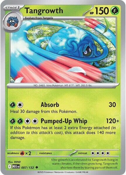 Tangrowth 007/132 Reverse Holofoil — Mega Evolution Pokémon card