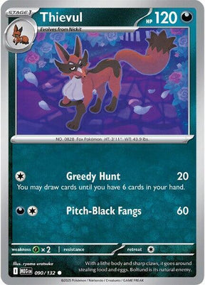 Thievul 090/132 — Mega Evolution Pokémon card