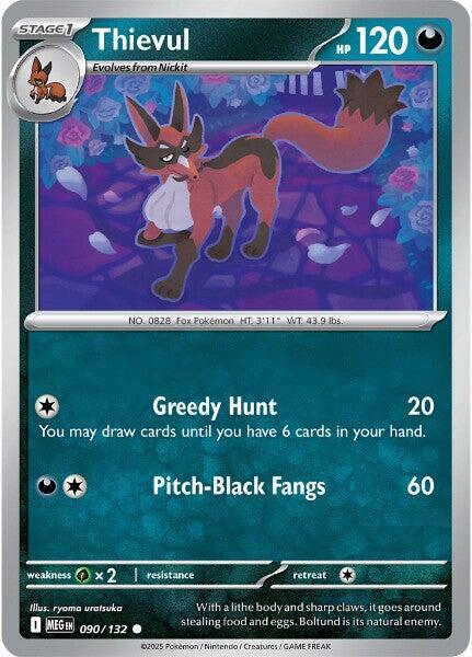 Thievul 090/132 — Mega Evolution Pokémon card