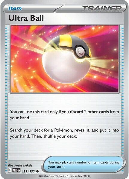 Ultra Ball 131/132 Reverse Holofoil — Mega Evolution Pokémon card