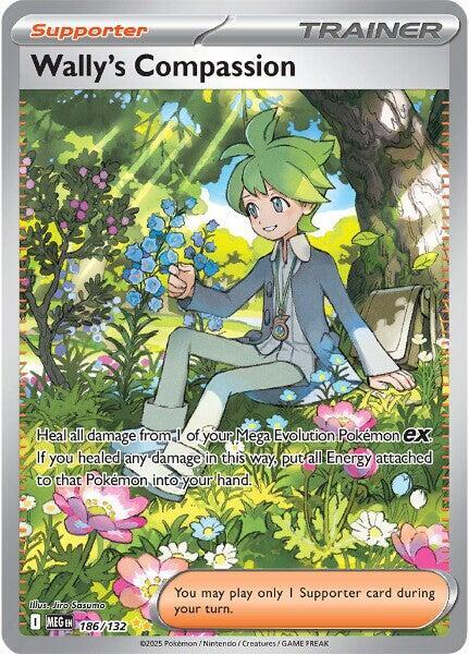 Wally's Compassion 186/132 Holofoil — Mega Evolution Pokémon card