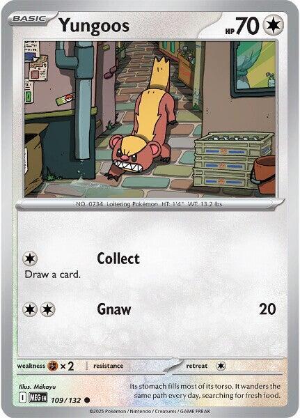Yungoos 109/132 — Mega Evolution Pokémon card