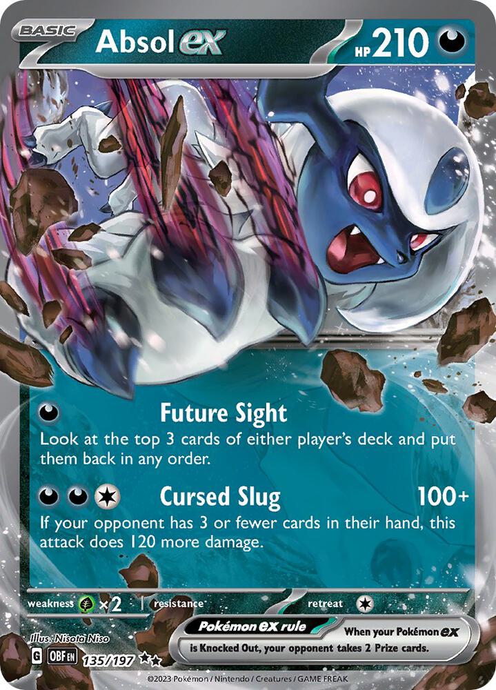 Absol ex 135/197 Holofoil, Obsidian Flames Pokémon card