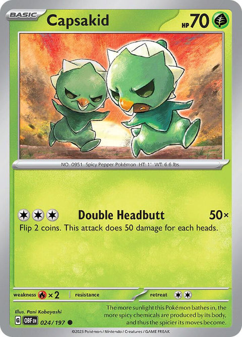 Pokemon - Obsidian Flames - Capsakid - 024/197