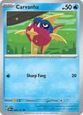 Carvanha 046/197 Reverse Holofoil, Obsidian Flames Pokémon card