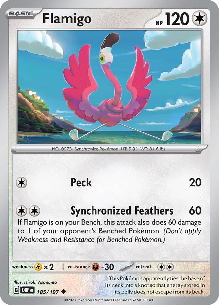 Pokemon - Obsidian Flames - Flamigo - 185/197
