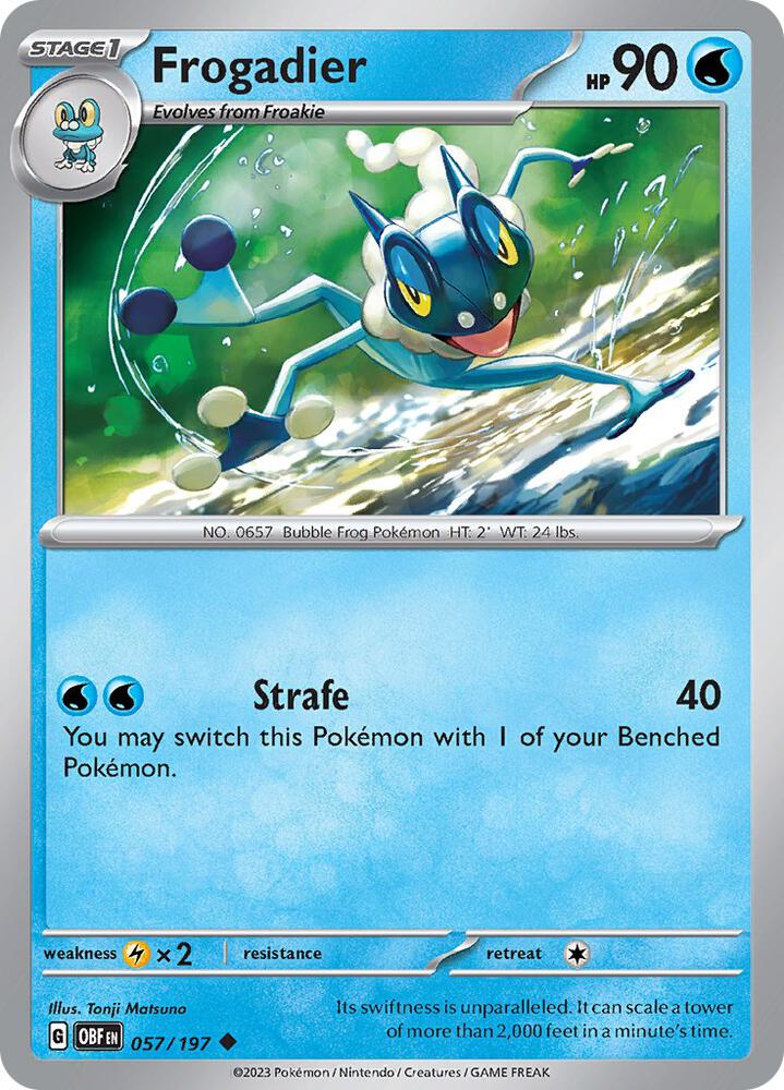 Frogadier 057/197, Obsidian Flames Pokémon card