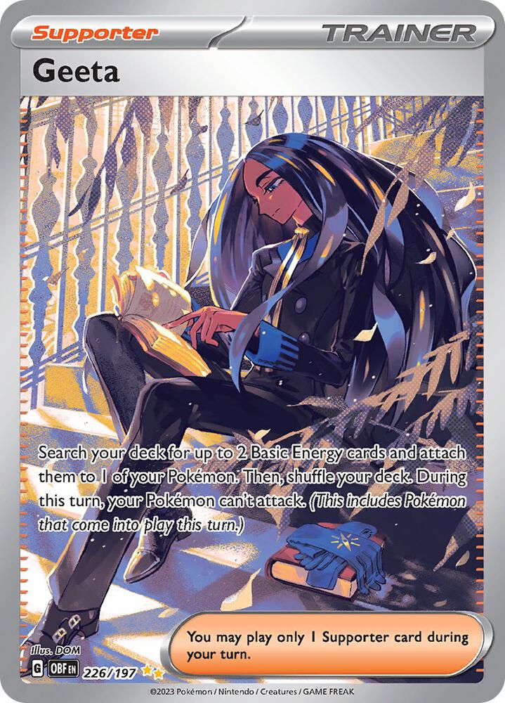 Geeta 226/197 Holofoil, Obsidian Flames Pokémon card
