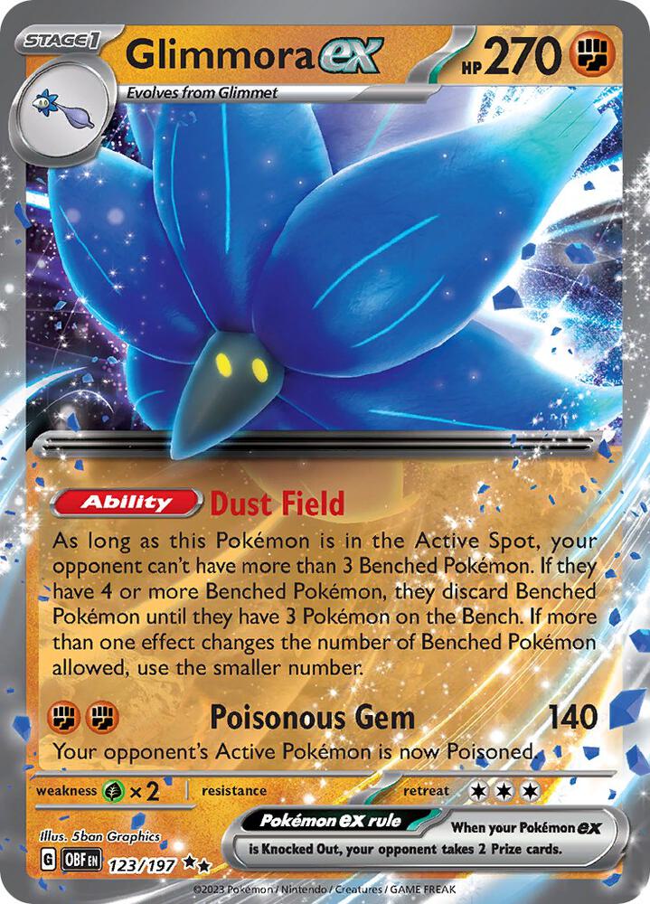 Glimmora ex 123/197 Holofoil, Obsidian Flames Pokémon card
