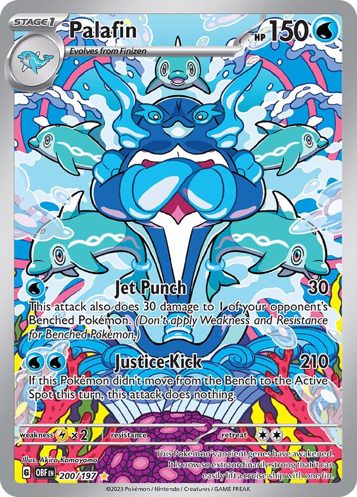 Palafin 200/197 Holofoil, Obsidian Flames Pokémon card