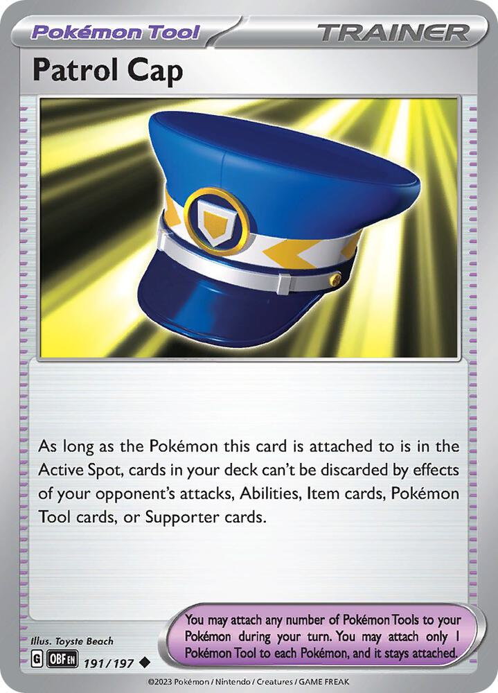 Patrol Cap 191/197, Obsidian Flames Pokémon card