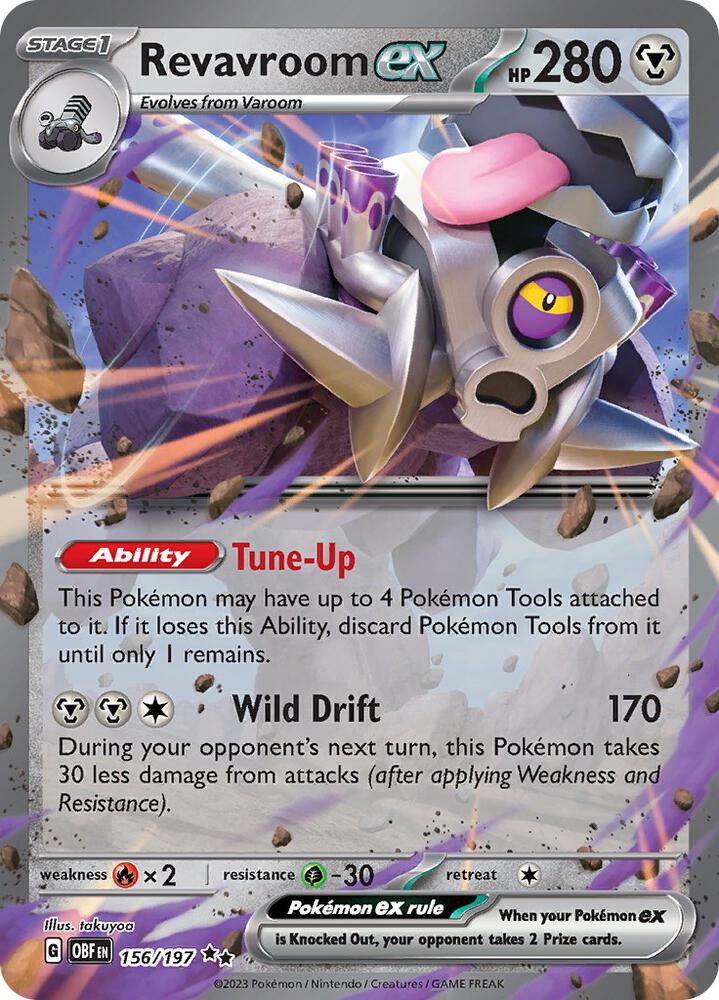Revavroom ex 156/197 Holofoil, Obsidian Flames Pokémon card