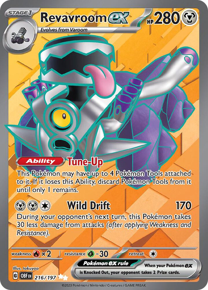 Revavroom ex 216/197 Holofoil, Obsidian Flames Pokémon card