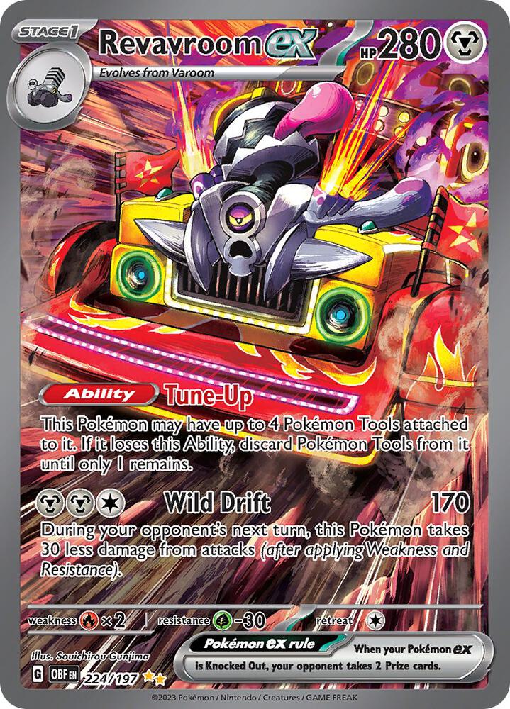 Revavroom ex 224/197 Holofoil, Obsidian Flames Pokémon card